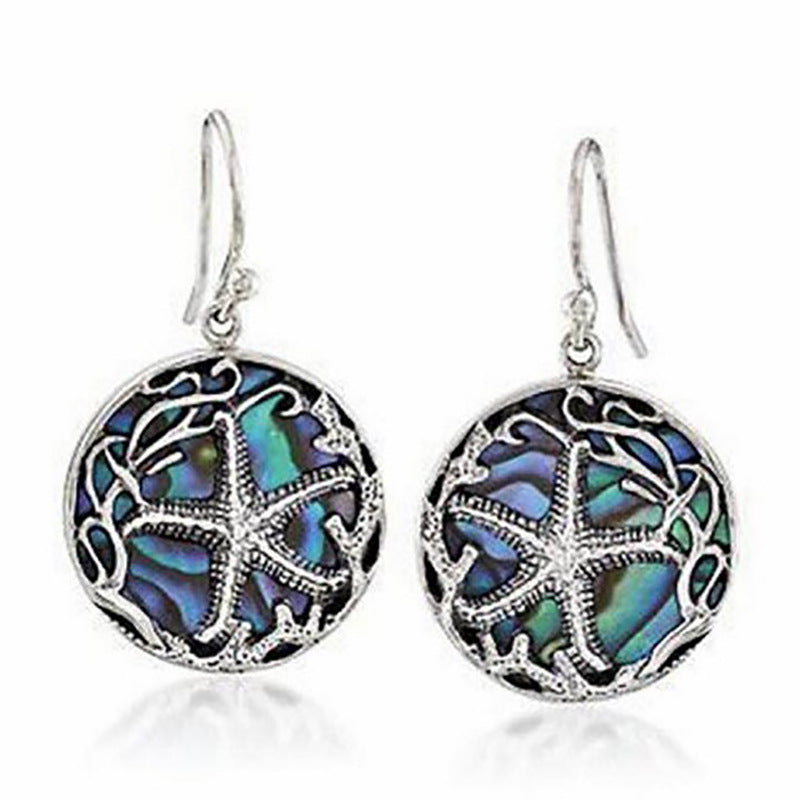 Wholesale Statemente Green Turquoise Metal Earrings